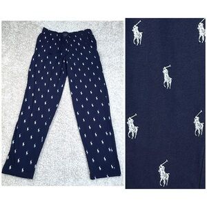 Polo Ralph Lauren Knit Sleepwear Pants All Over Pony Loungewear Preppy Classic M